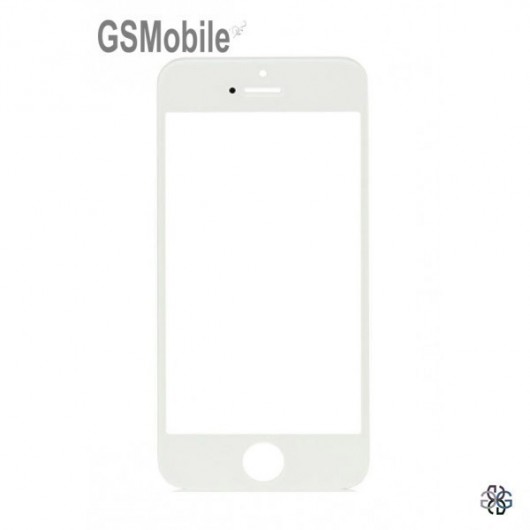 Cristal para iPhone 5 Blanco - Venta de repuestos para iphone en España!!