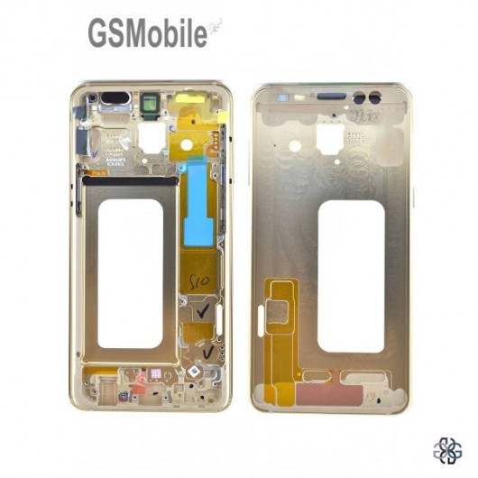 Display Frame for Samsung A8 2018 Galaxy A530F Gold Original