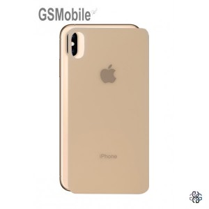 Tempered glass back cover for iPhone XS Max Gold
