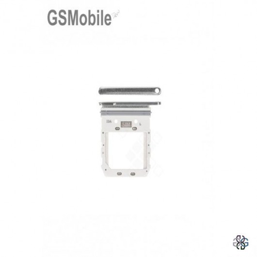 SIM card and MicroSD tray Samsung S10 5G Galaxy G977B Silver Original