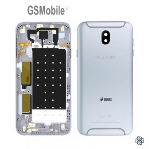 Tapa trasera Samsung J7 2017 Galaxy J730F Plata Original