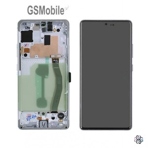 Ecrã - Display LCD Touch Samsung S10 Lite Galaxy G770F Branco Original