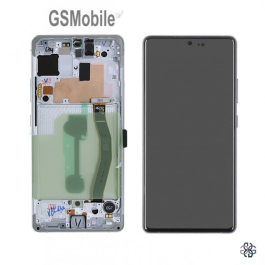 Ecrã - Display LCD Touch Samsung S10 Lite Galaxy G770F Branco Original