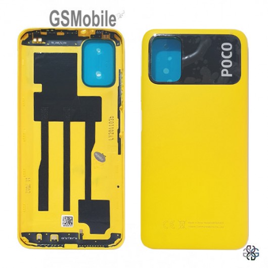 Tapa trasera para Xiaomi Poco M3 Amarillo