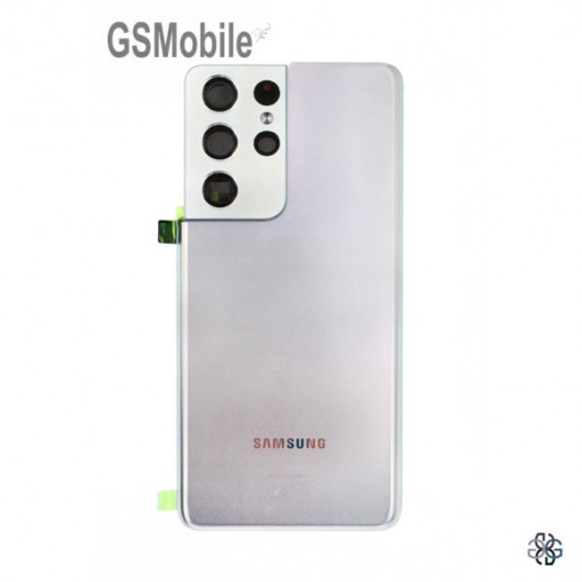 Tapa trasera Samsung S21 Ultra Galaxy G998B Plateado Original