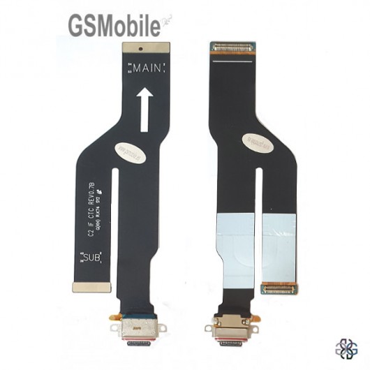 +Flex placa mãe + Conector USB Typ-C Samsung Note 20 Ultra Galaxy N985 Original