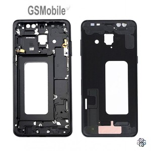 Chassi intermediário preto Samsung A8 2018 Galaxy A530F