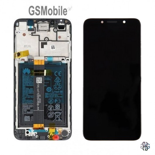 Ecrã - Display LCD Touch com frame para Huawei Y5p Preto Original