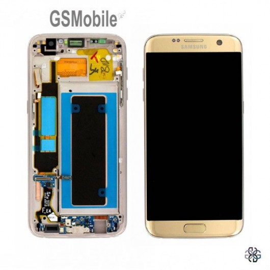 Ecrã - Display LCD Touch Samsung S7 Edge Galaxy G935F Dourado Original