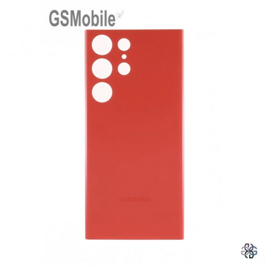 Tapa trasera para Samsung S23 Ultra 5G Galaxy S918B Rojo