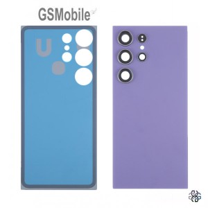 Tapa trasera + cristal cámara para Samsung S24 Ultra 5G Galaxy S928B Morado