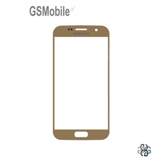 Cristal pantalla para Samsung S7 Galaxy G930F Dorado