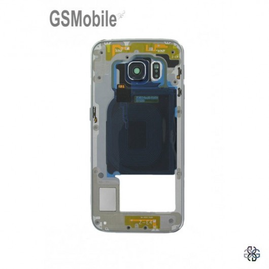 Samsung S6 Edge Galaxy G925F Middle cover black - SWAP