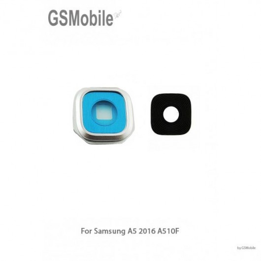 Embellecedor cámara Samsung A5 2016 Galaxy A510F Plata