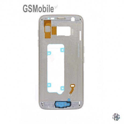 Suporte LCD / estrutura da tela para Samsung S7 Galaxy G930F Dourado