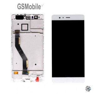 Ecrã - Display LCD Touch com frame para Huawei P9 Plus Branco