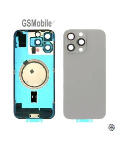 Tapa trasera + Soporte de metal para iPhone 16 Pro - Titanio