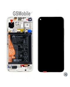 Original Complete Screen with Frame for Huawei Honor 20 Original - icelandic white 