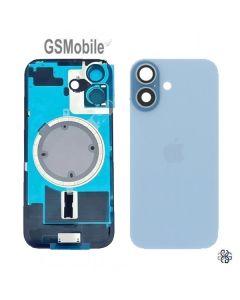 Coque arrière + Support en métal pour iPhone 17 Bleu