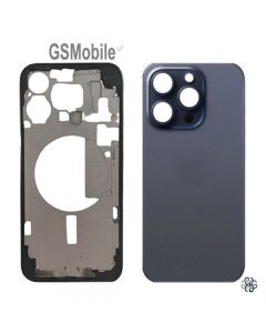 Middle Frame with Back Cover for iPhone 15 Pro Black