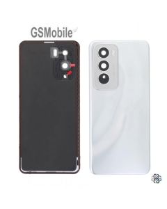 Cache Batterie + Verre de caméra pour Oppo Reno12 5G Blanc