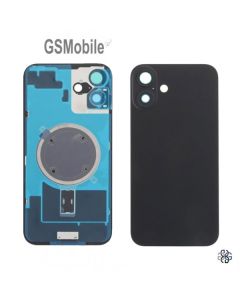 Tapa trasera + Soporte de metal para iPhone 16 - Negro